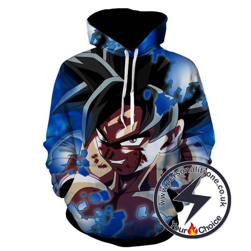 Dragon Ball Z - Goku Super Sayian Silver Eyes 3D - Hoodies